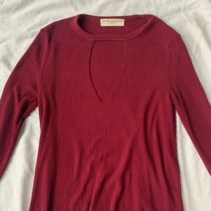 Urban Outfitters V Neck Long Sleeve Shirt